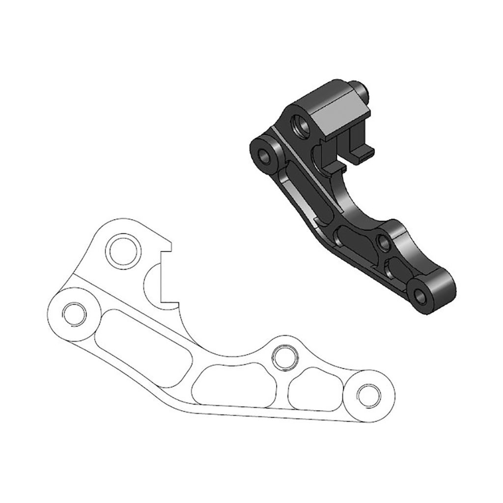 Moto-Master Bremssattel-Adapter Oversize MX 260 mm Ø