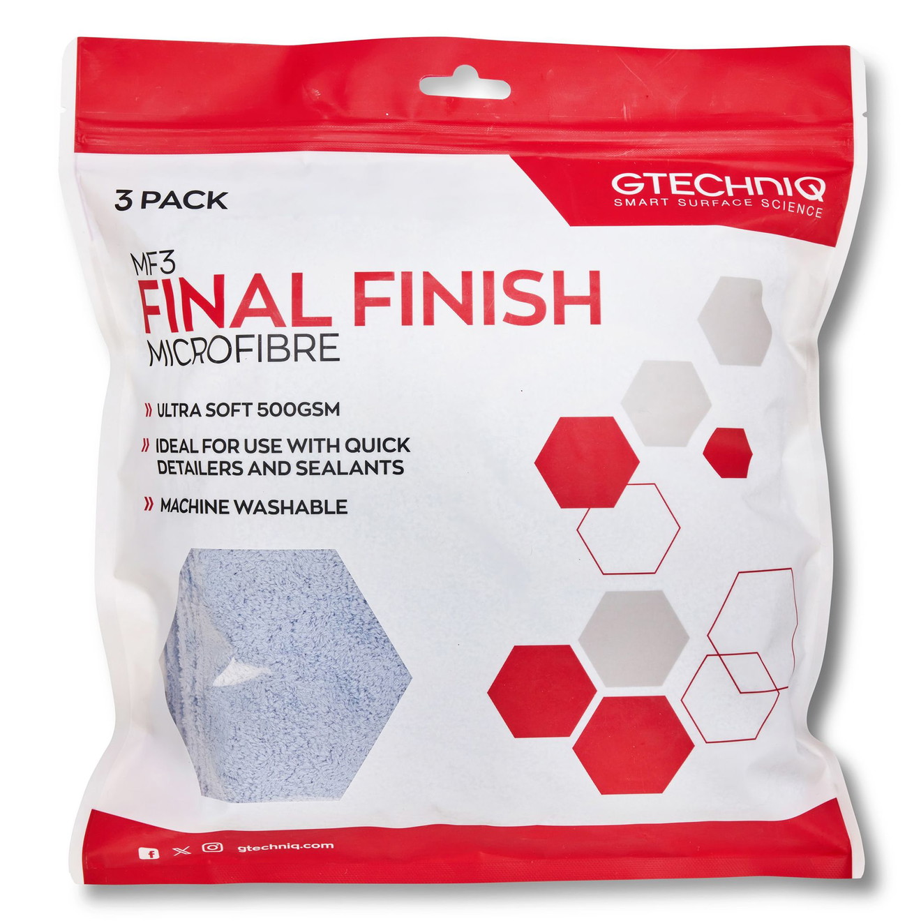 Gtechniq Final Finish Microfiber Cloth MF3 3-Pack 40 x 40cm