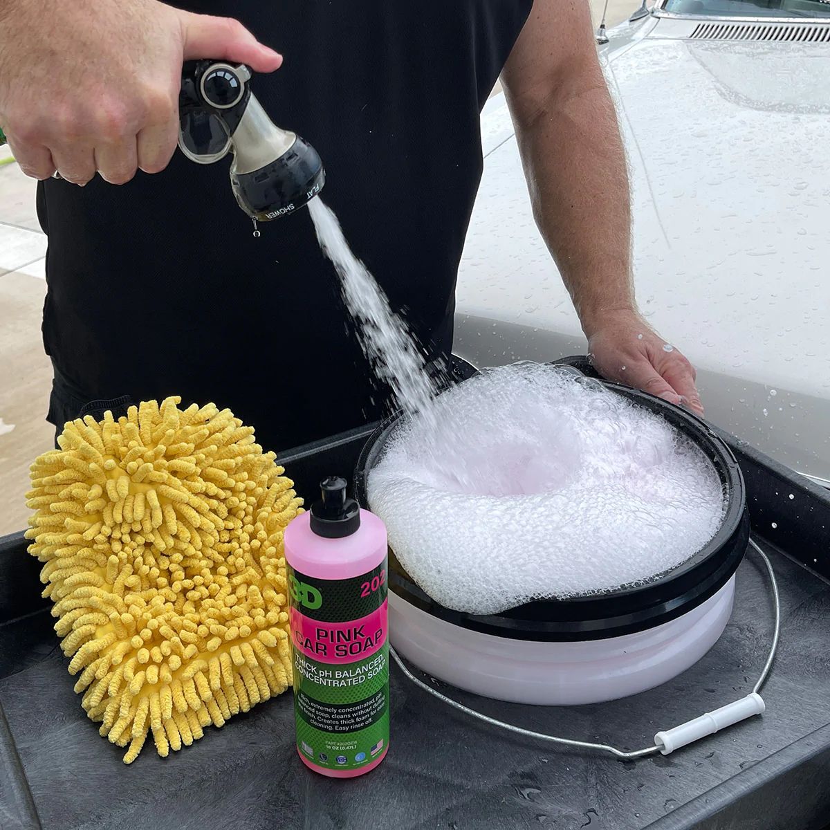 Şampon auto 3D Pink Car Soap - ideal pentru pistol de spumă 473ml