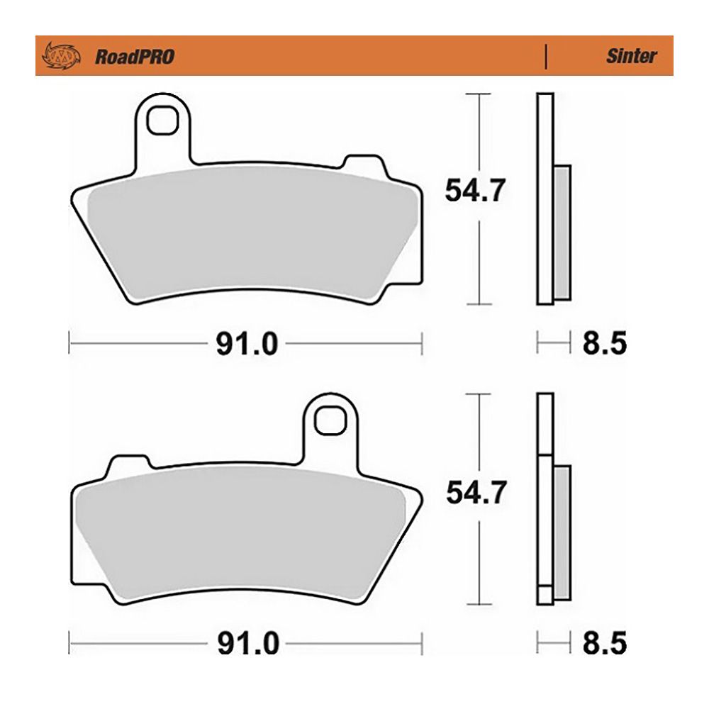 Moto-Master Bremsbelag RoadPRO Sinter hinten