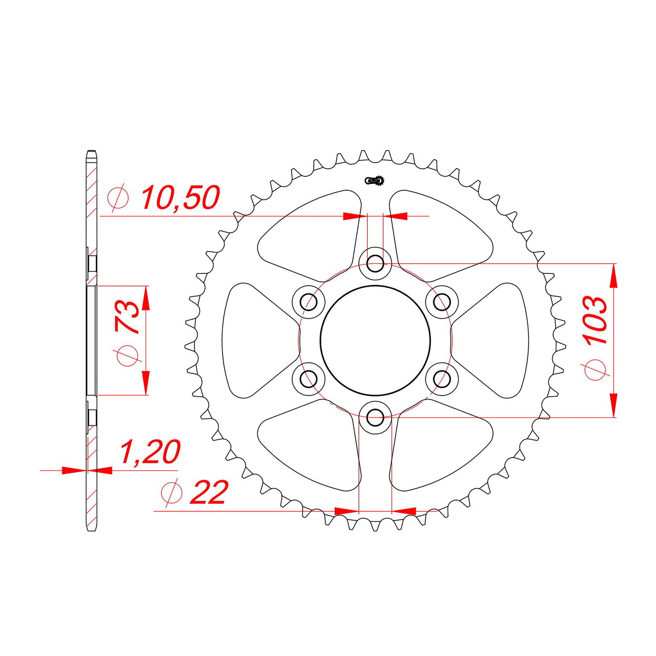AFAM Kettensatz für Ducati Desert X Discovery 950 2025 525 XHR3G