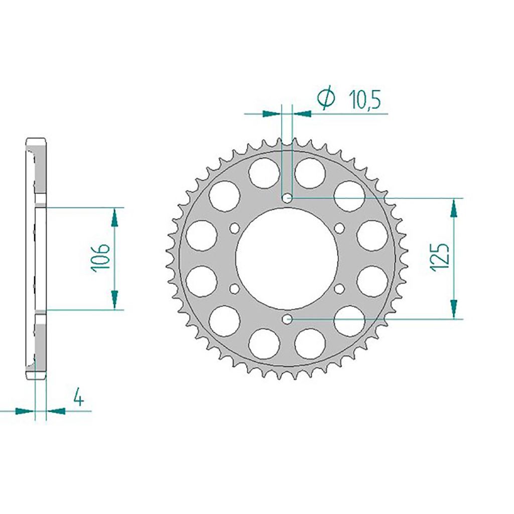 AFAM Kettenrad ALU #520 41 Zähne