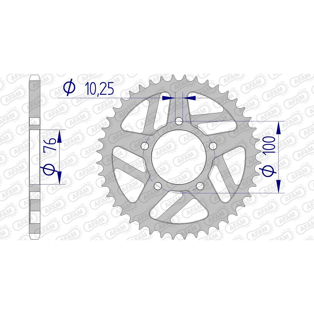 AFAM Kettenrad ALU #520 RAC MARCH. 5L-76-100