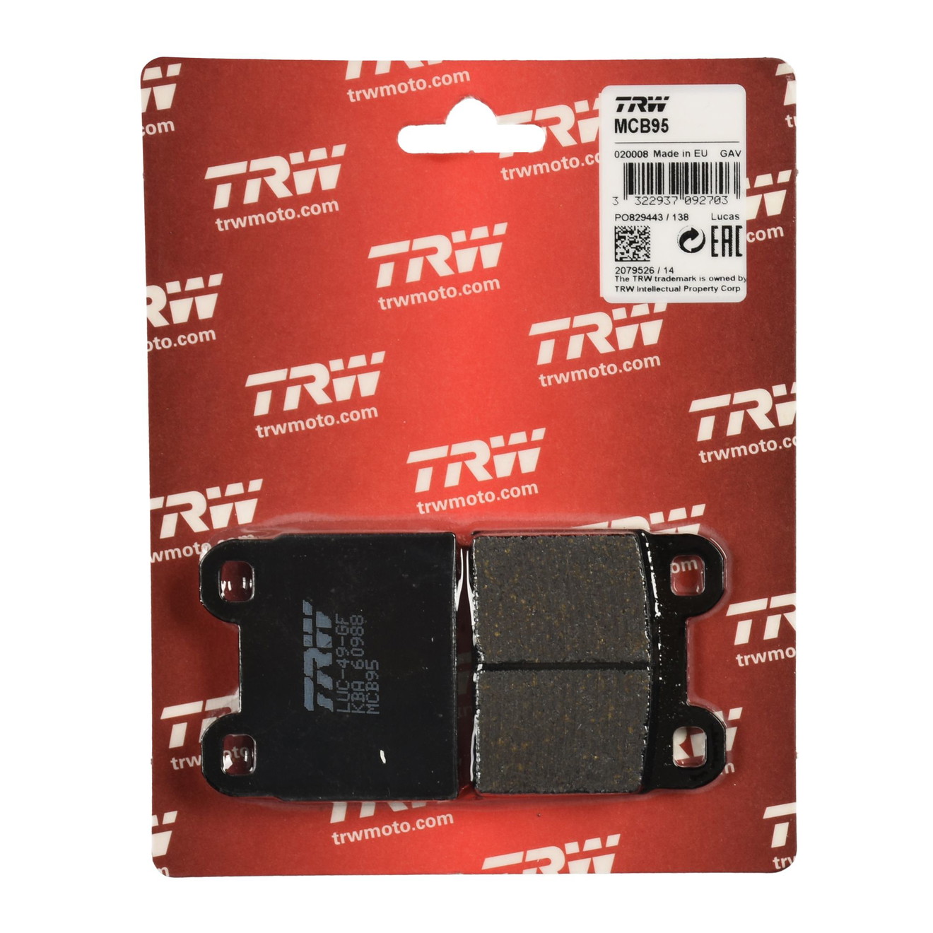 TRW Bremsbelag organisch MCB95