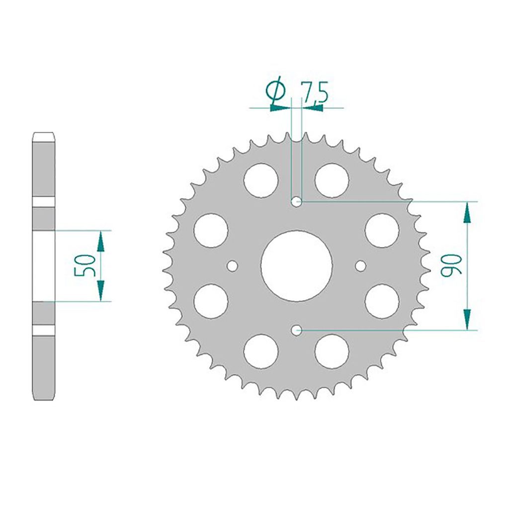 Esjot Kettenrad 92105-48 STAHL #428 48 Zähne