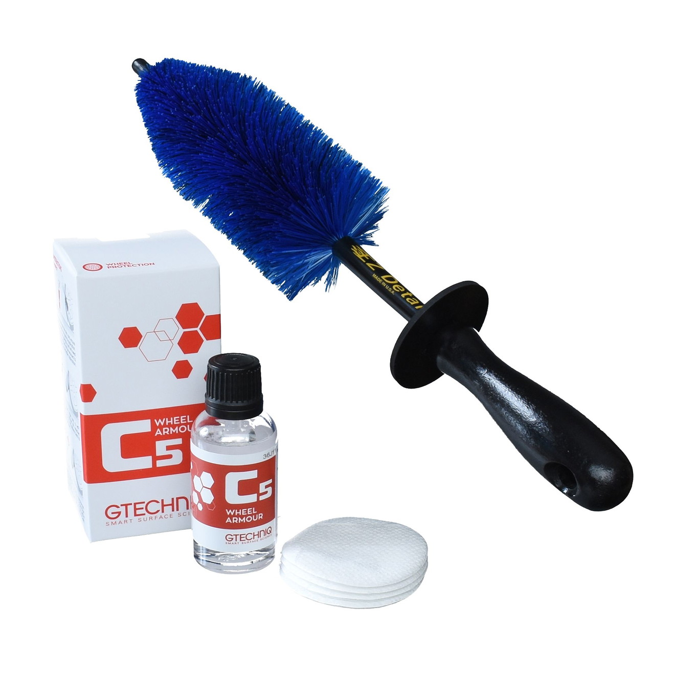 Gtechniq + EZ Detail Coat & Clean Kit Velgenbescherming met Velgenborstel