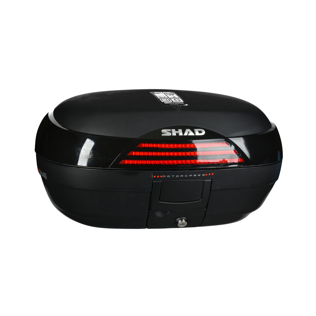SHAD Topcase SH46 schwarz/rot mit Trägerplatte
