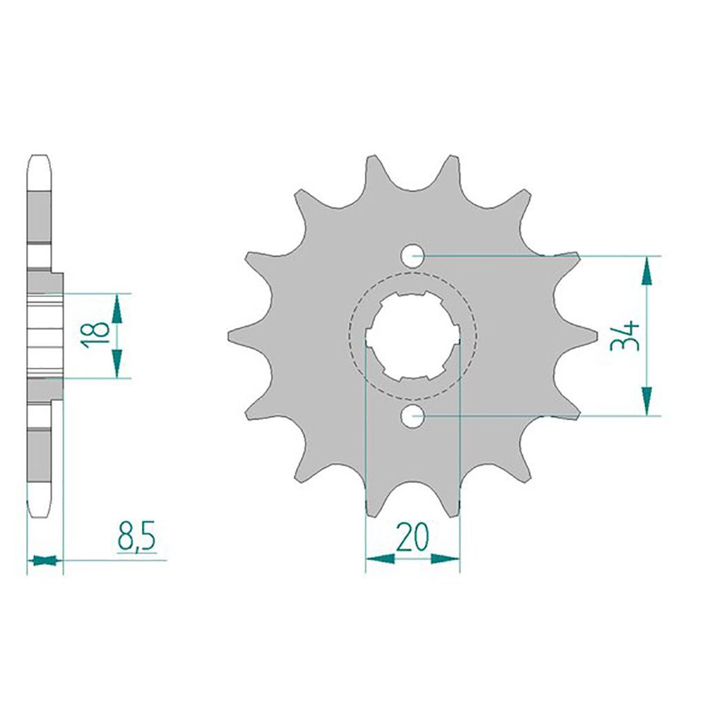 AFAM Ritzel #520 f. CA125 14 Zähne