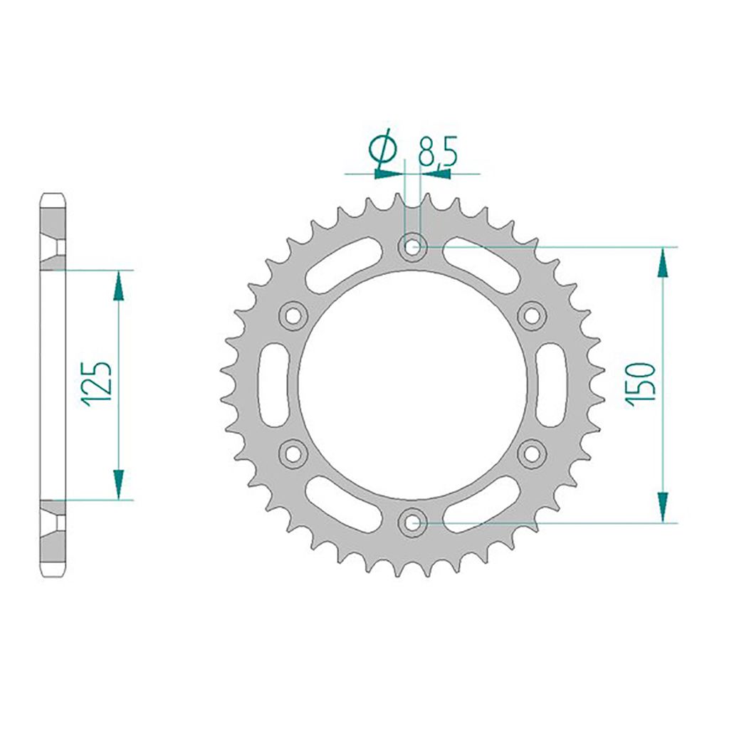 Esjot Kettenrad STAHL #520 51 Zähne
