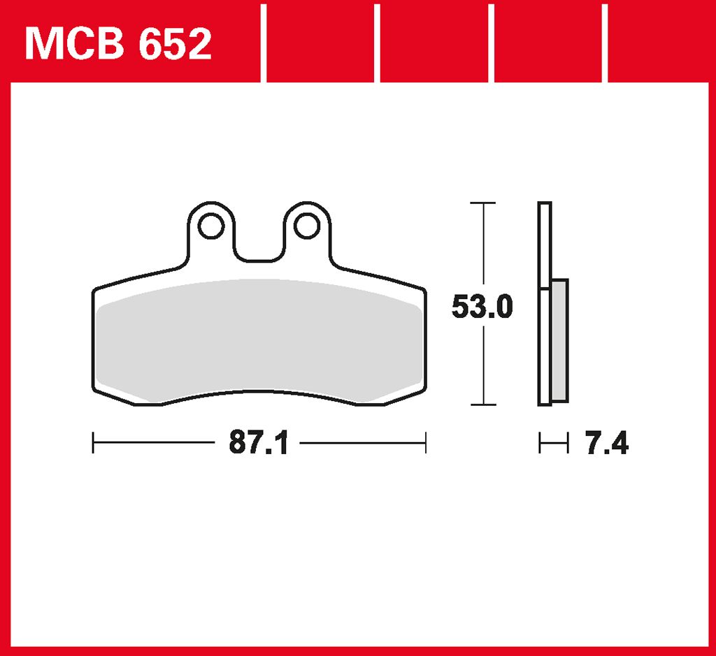 TRW Bremsbelag organisch MCB652