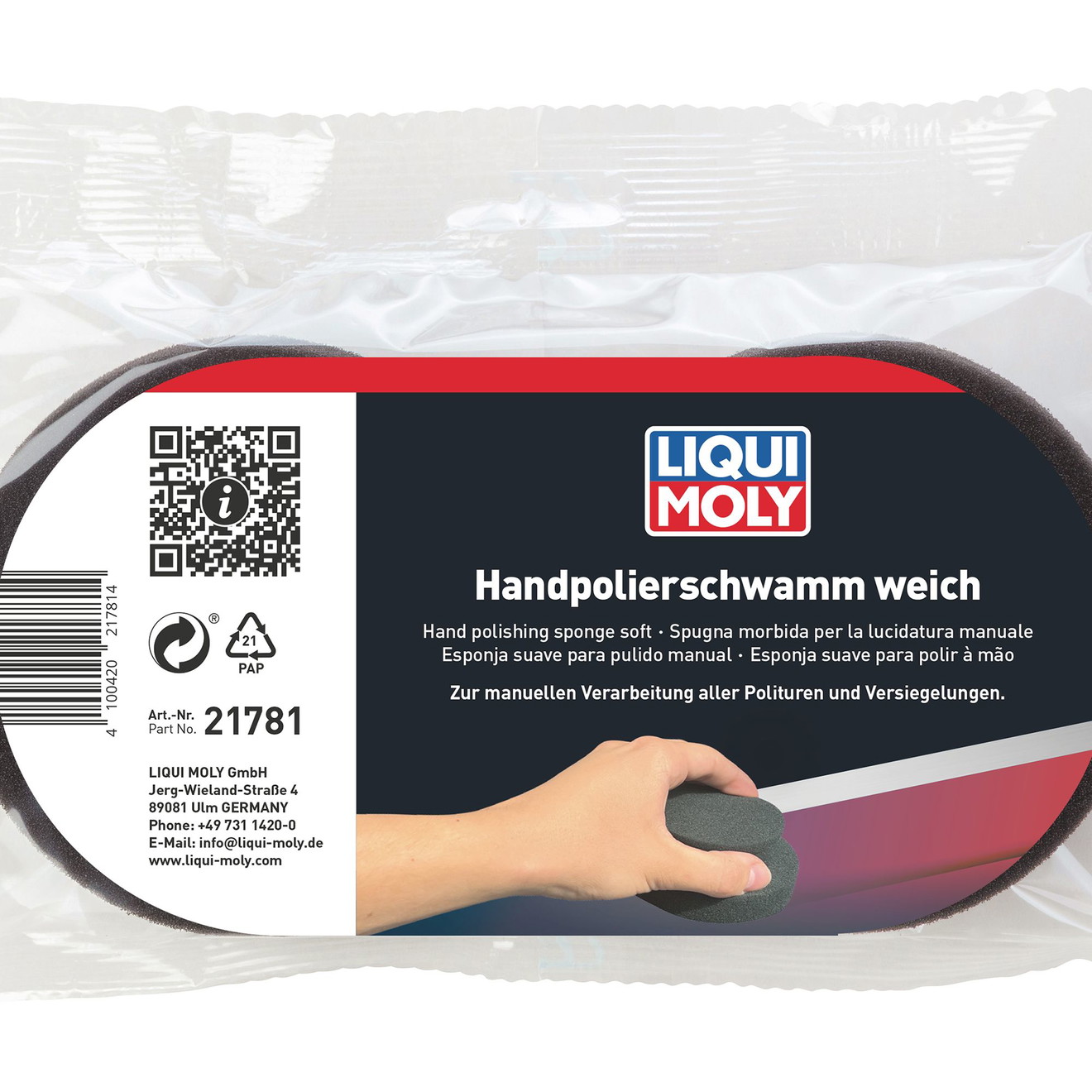 LIQUI MOLY Handpolierschwamm weich 2 Stück