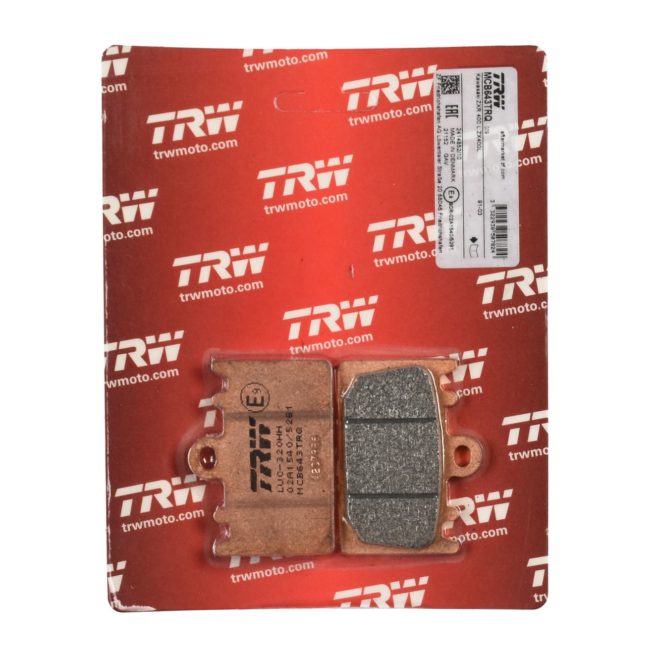 TRW Bremsbelag Sinter Racing ABE