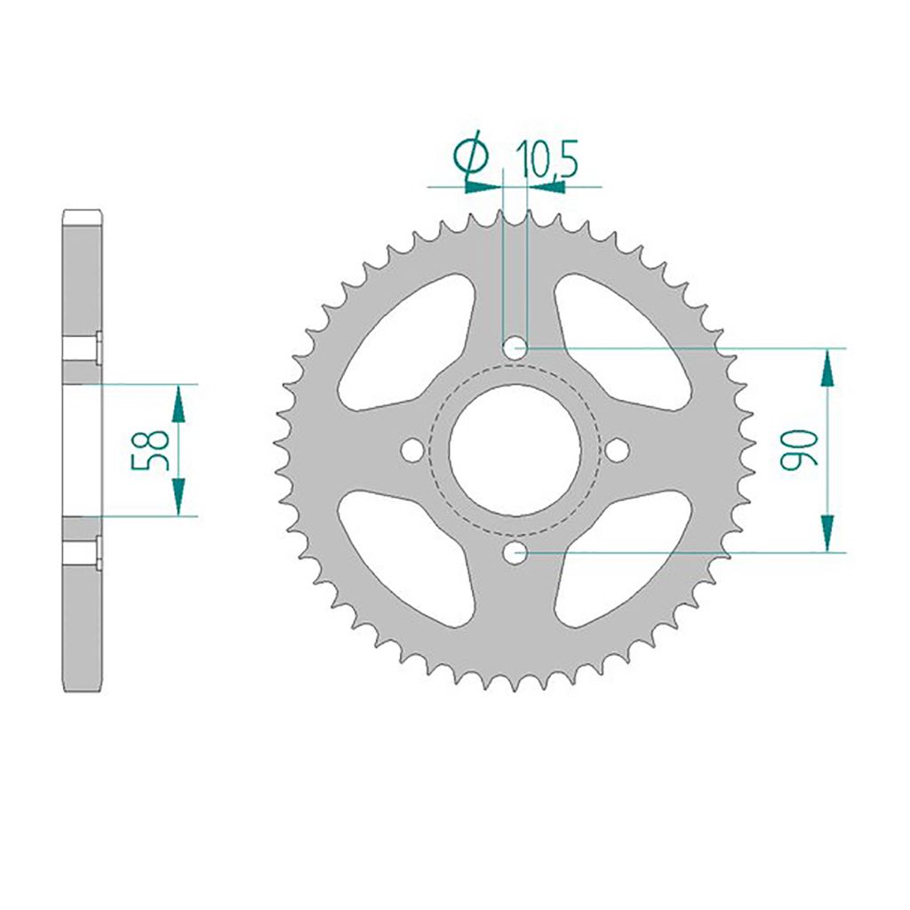 Esjot Kettenrad STAHL #428 51 Zähne