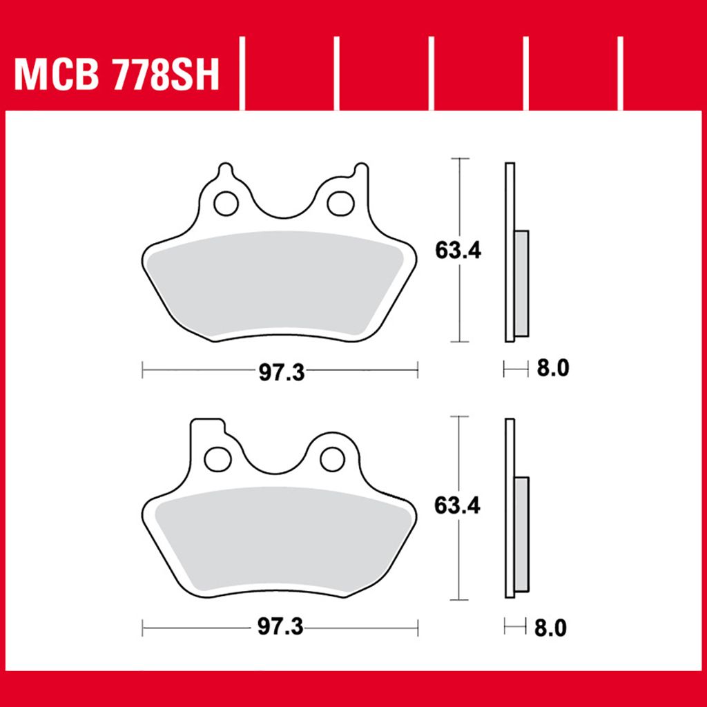 TRW Bremsbelag Sinter Street MCB778SH