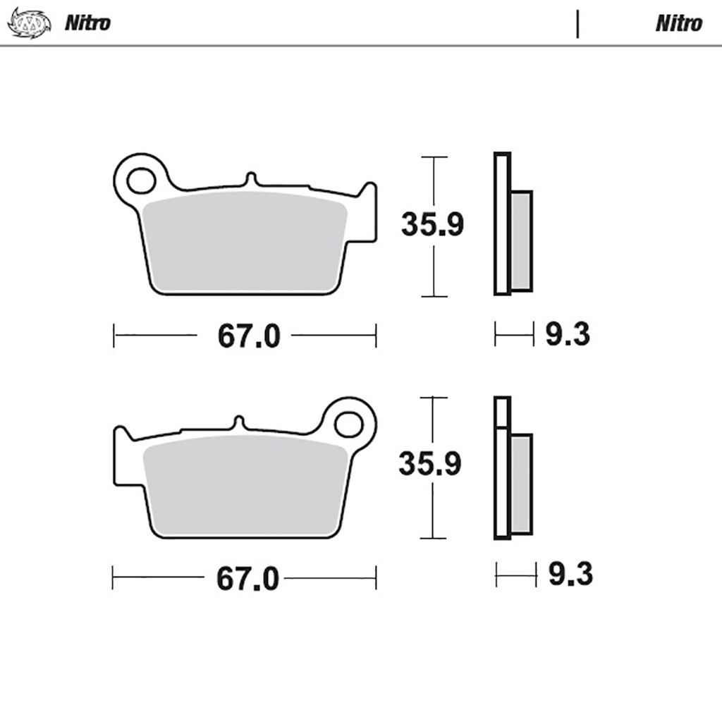 Moto-Master Bremsbelag Nitro ohne ABE