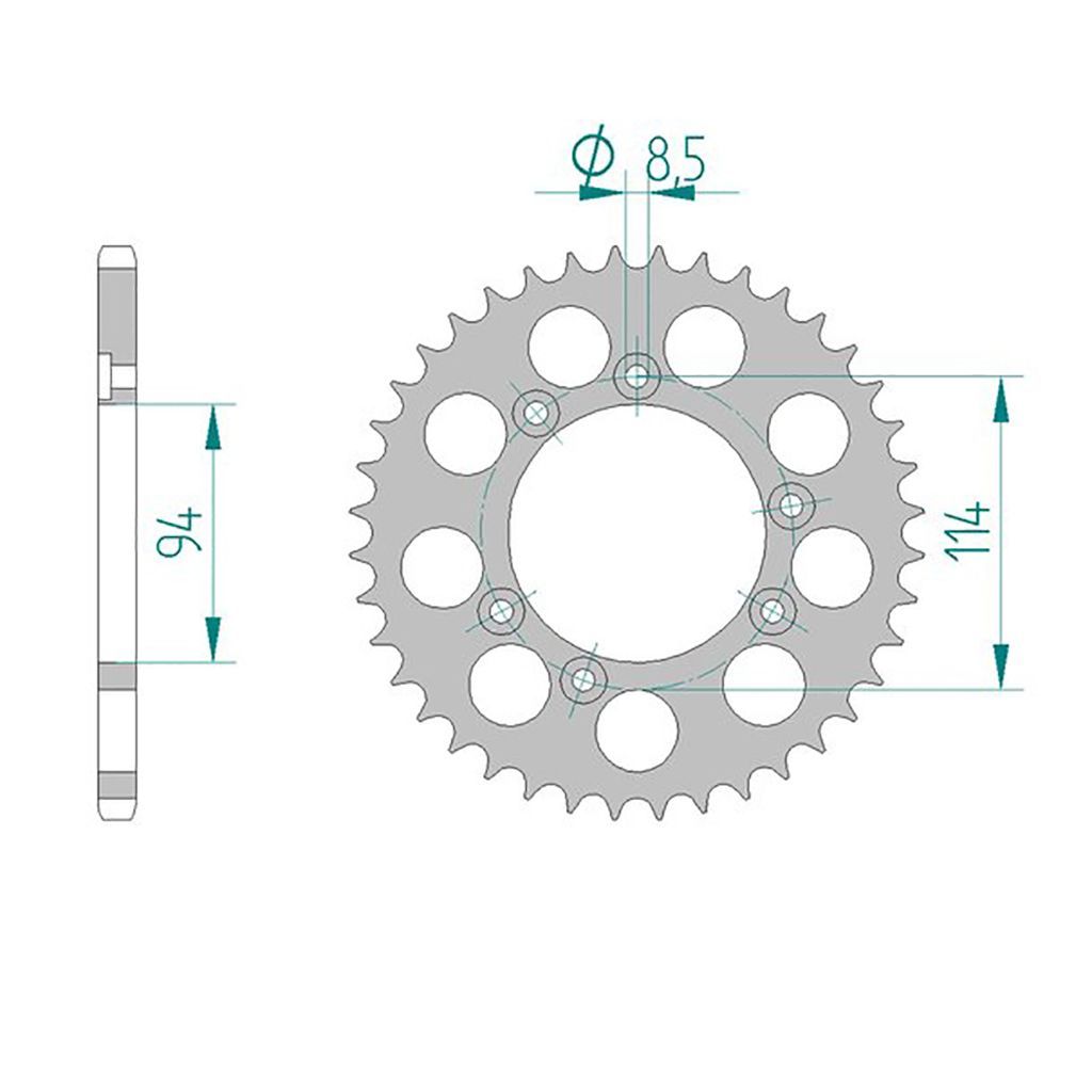 AFAM Kettenrad ALU #520 40 Zähne