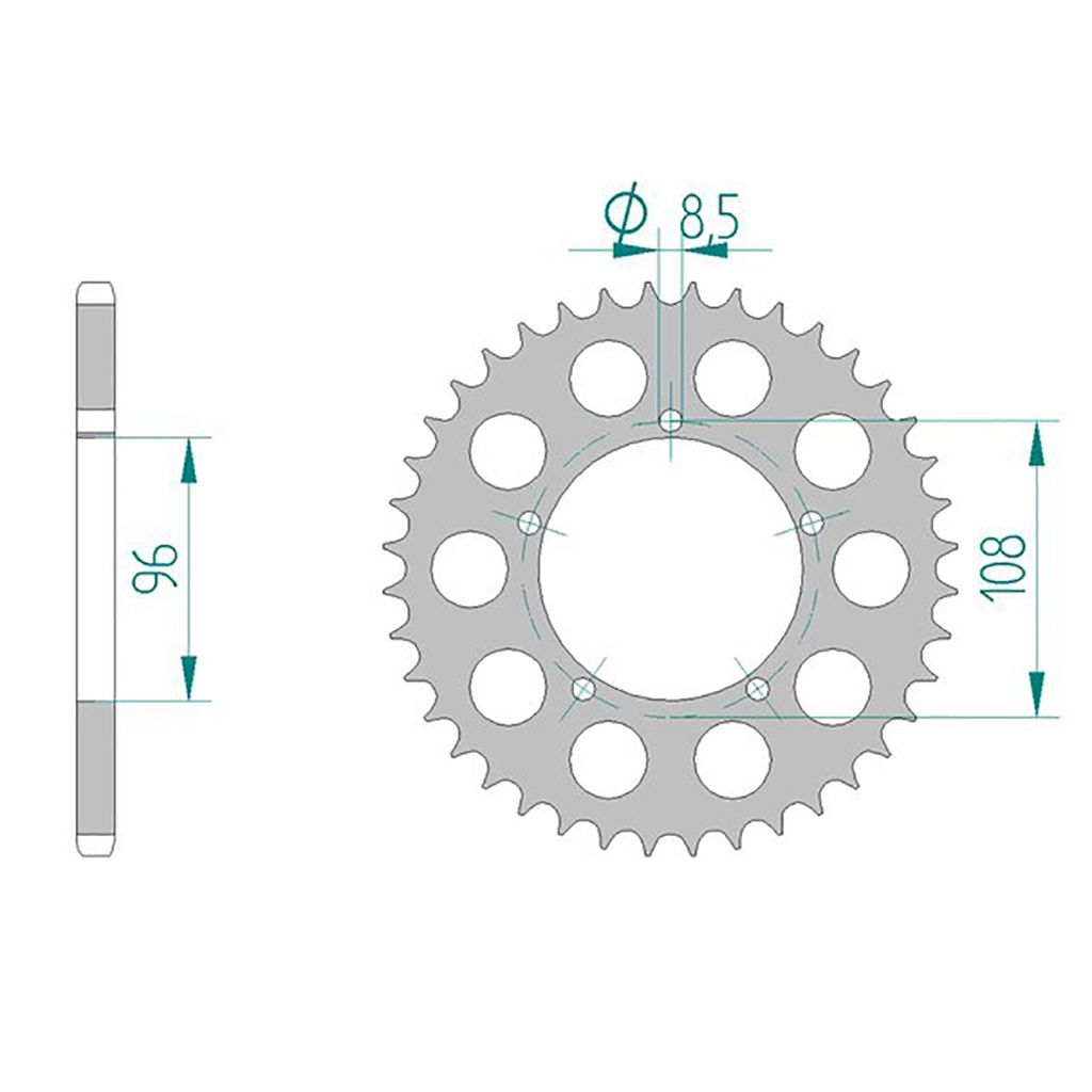 Esjot Kettenrad 35202-41 STAHL #520 41 Zähne