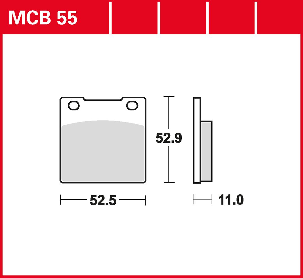 TRW Bremsbelag organisch MCB55