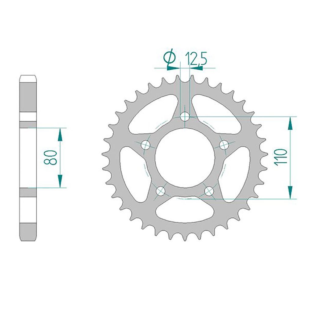 AFAM Kettenrad STAHL #630 35 Zähne