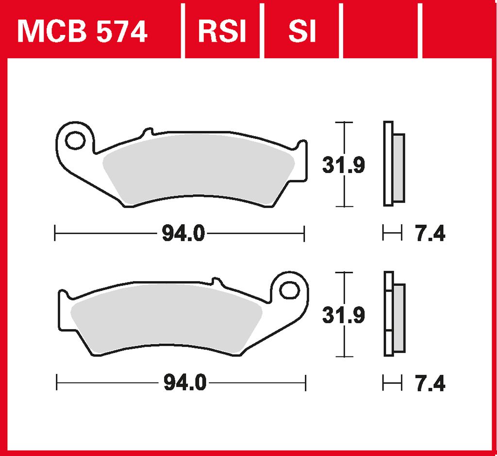 TRW Bremsbelag Sinter Offroad Racing MCB574RSI