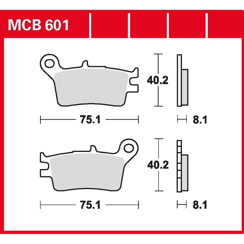 TRW Bremsbelag organisch MCB601