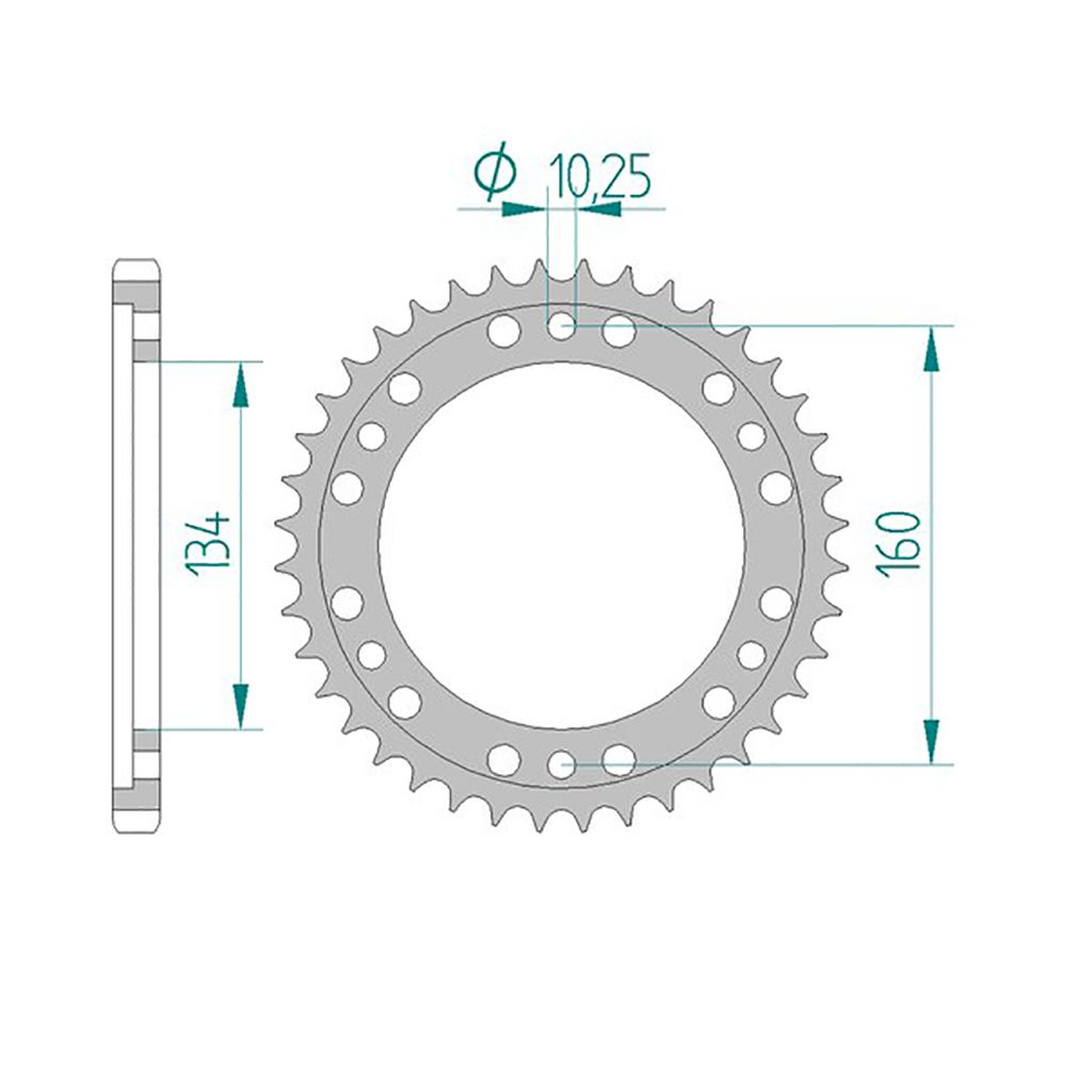 AFAM Kettenrad ALU #525 42 Zähne