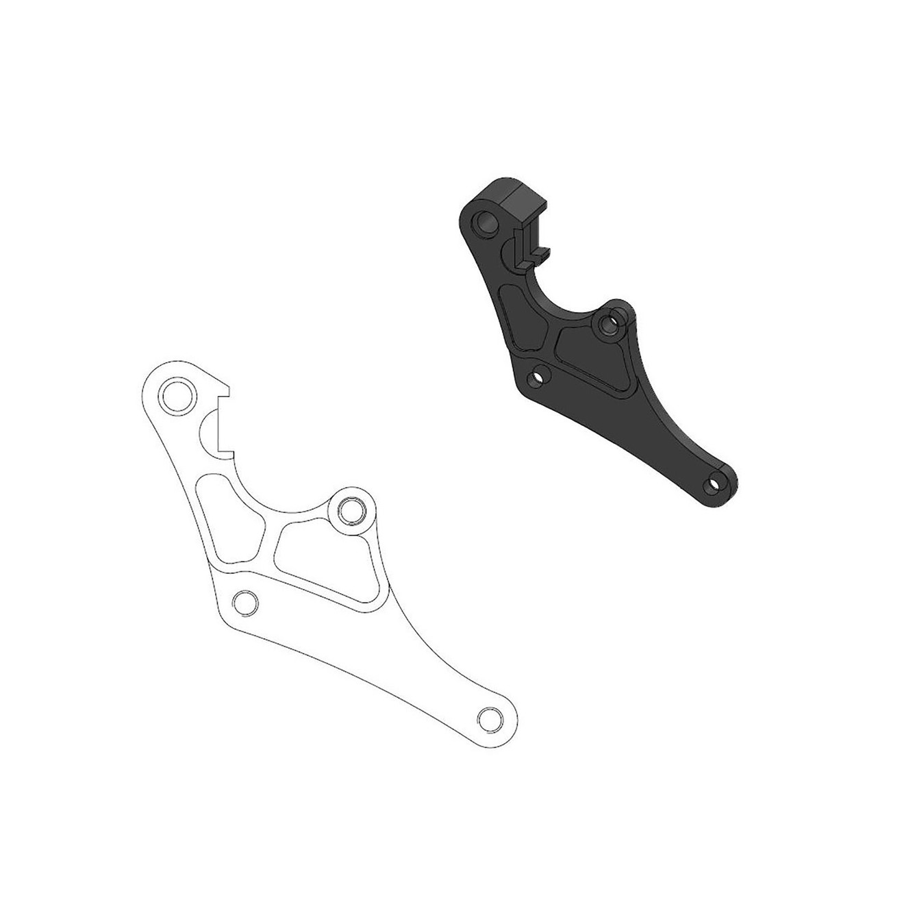 Moto-Master Bremssattel-Adapter Supermoto Mini Adapter 298 mm Ø