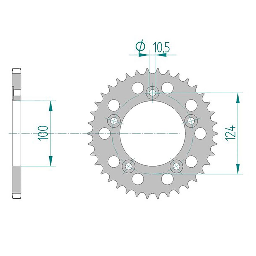 AFAM Kettenrad ALU #520 39 Zähne