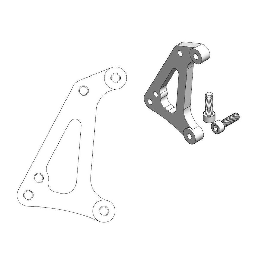 Moto-Master Bremssattel-Adapter Supermoto Racing Adapter 320 mm Ø