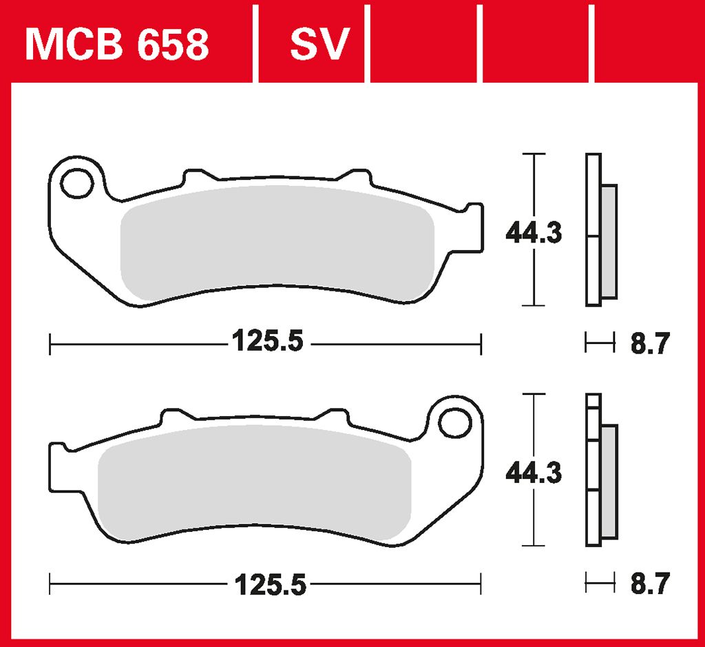 TRW Bremsbelag organisch MCB658
