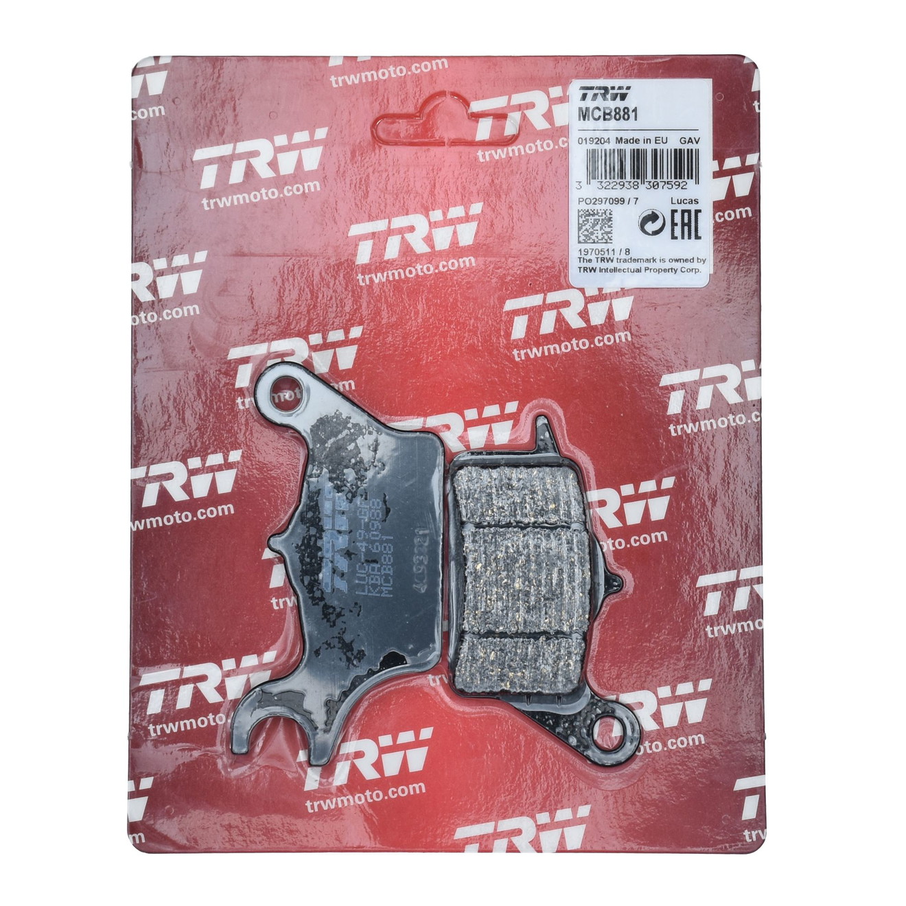 TRW Bremsbelag organisch