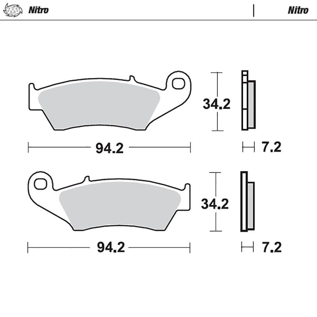 Moto-Master Bremsbelag Nitro ohne ABE