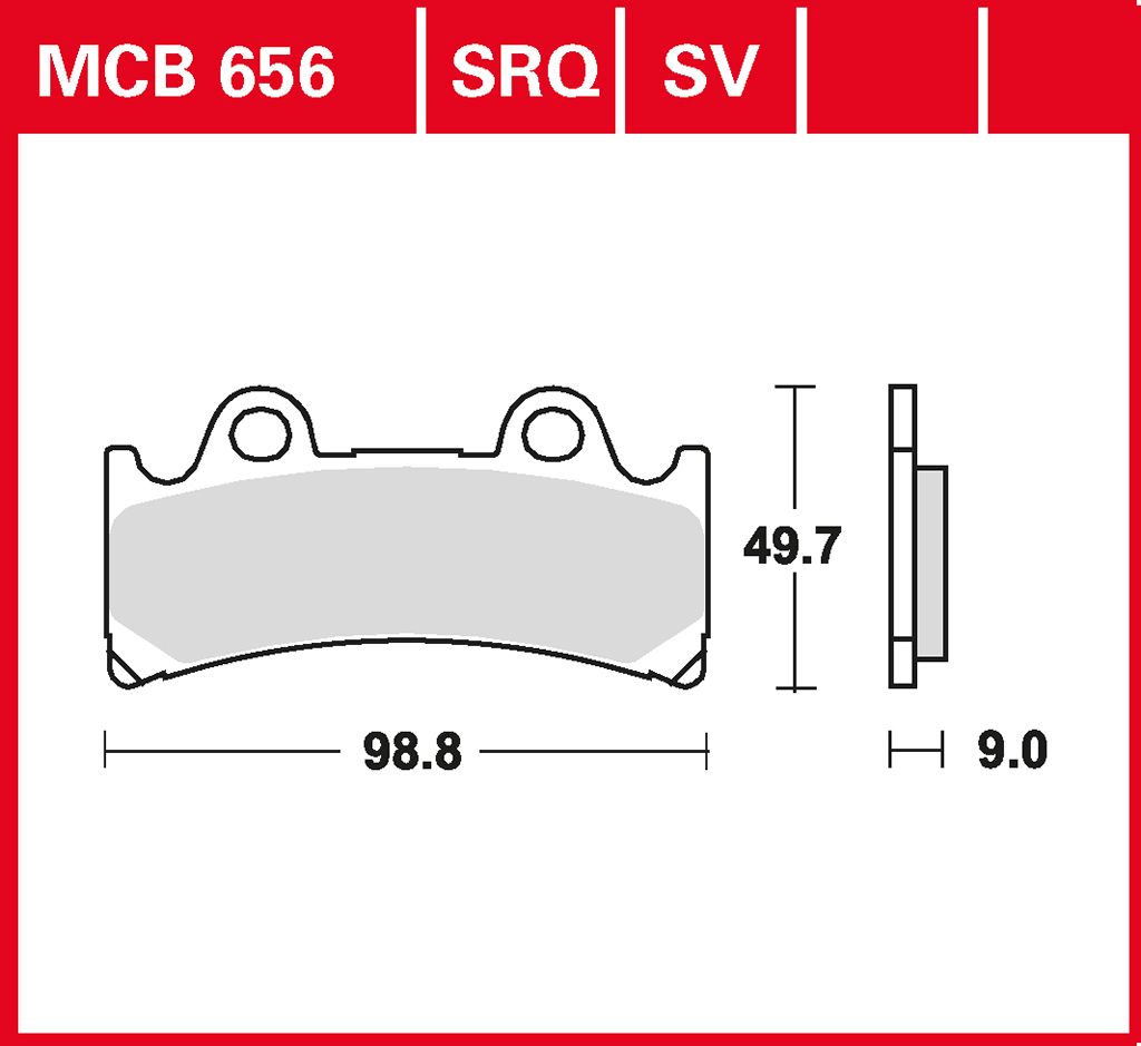TRW Bremsbelag Sinter Racing ABE MCB656TRQ
