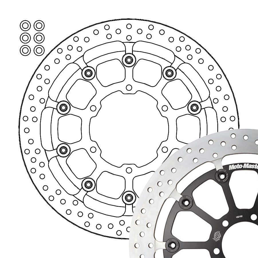 Moto-Master Bremsscheibe Halo T-Floater Racing Kit 320 - 6,0 mm