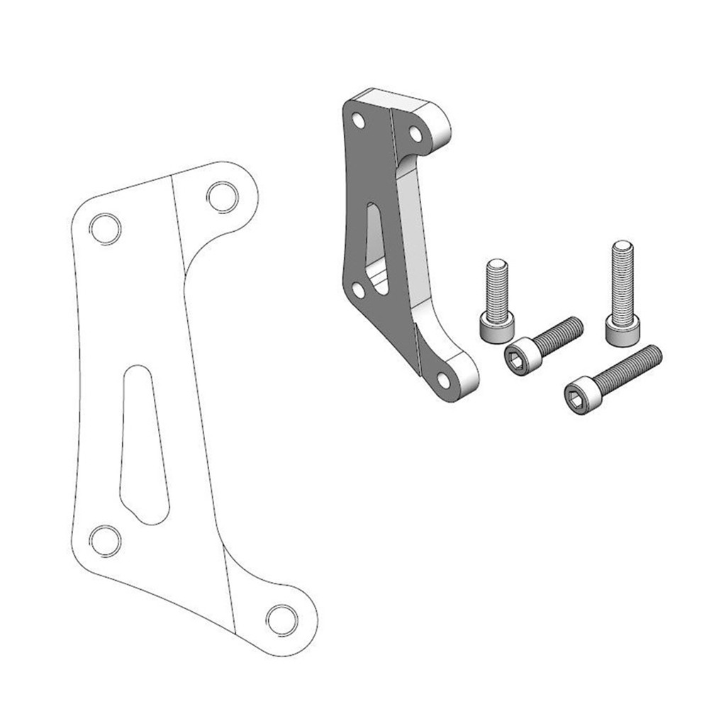 Moto-Master Bremssattel-Adapter Supermoto Racing Adapter 300 mm Ø