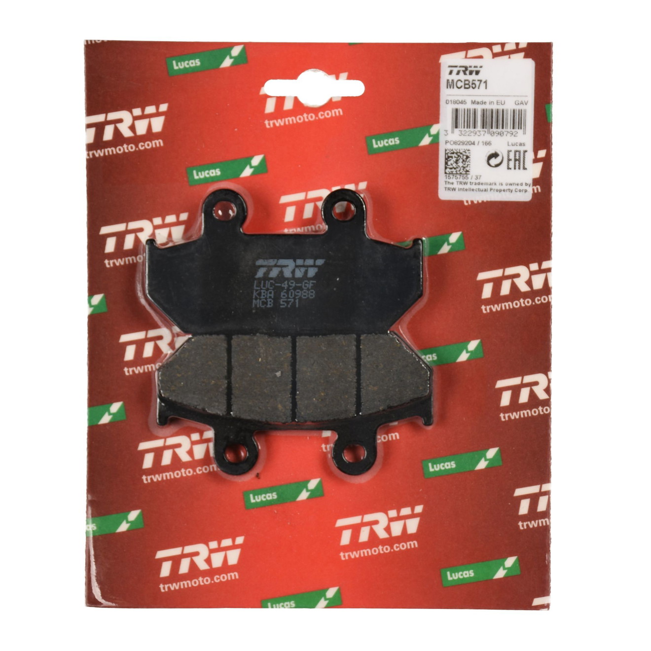 TRW Bremsbelag organisch MCB571