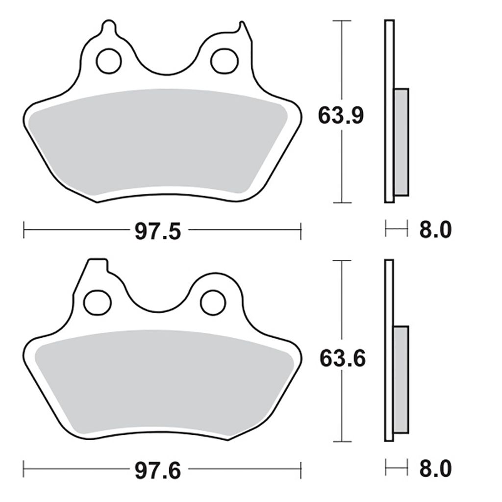 Moto-Master Bremsbelag RoadPRO Sinter hinten