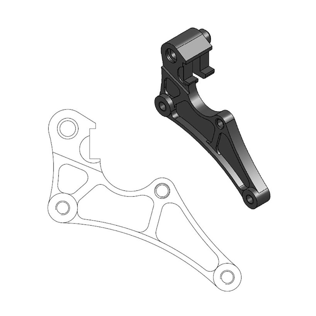 Moto-Master Bremssattel-Adapter Supermoto Street Adapter 320 mm Ø