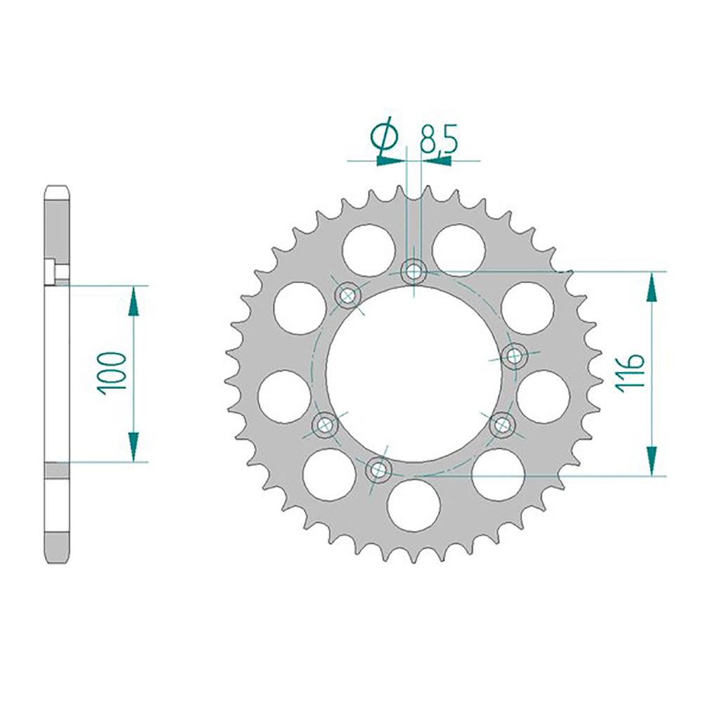 AFAM Kettenrad ALU #520 41 Zähne