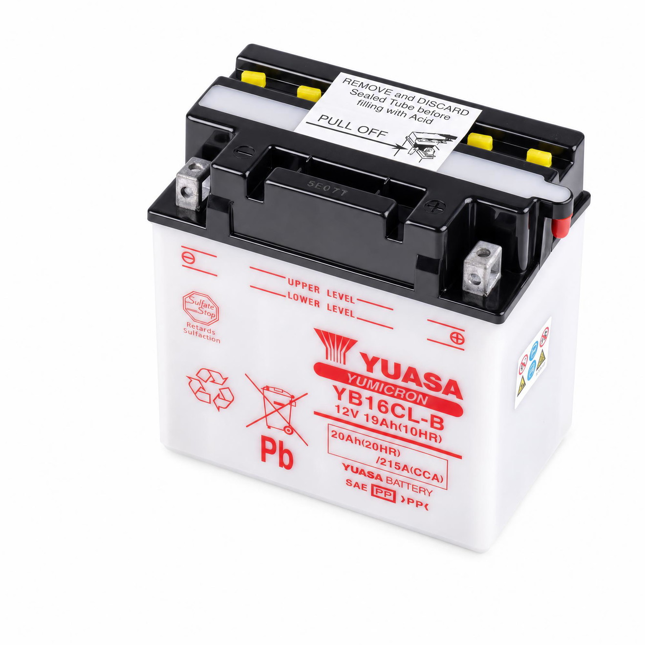 Yuasa Batterie 12V 19AH YB16CL-B Blei-Säure 51914 ohne Säurepack