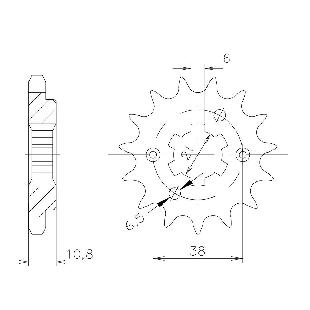 Esjot Ritzel 29002-14 #525 14 Zähne