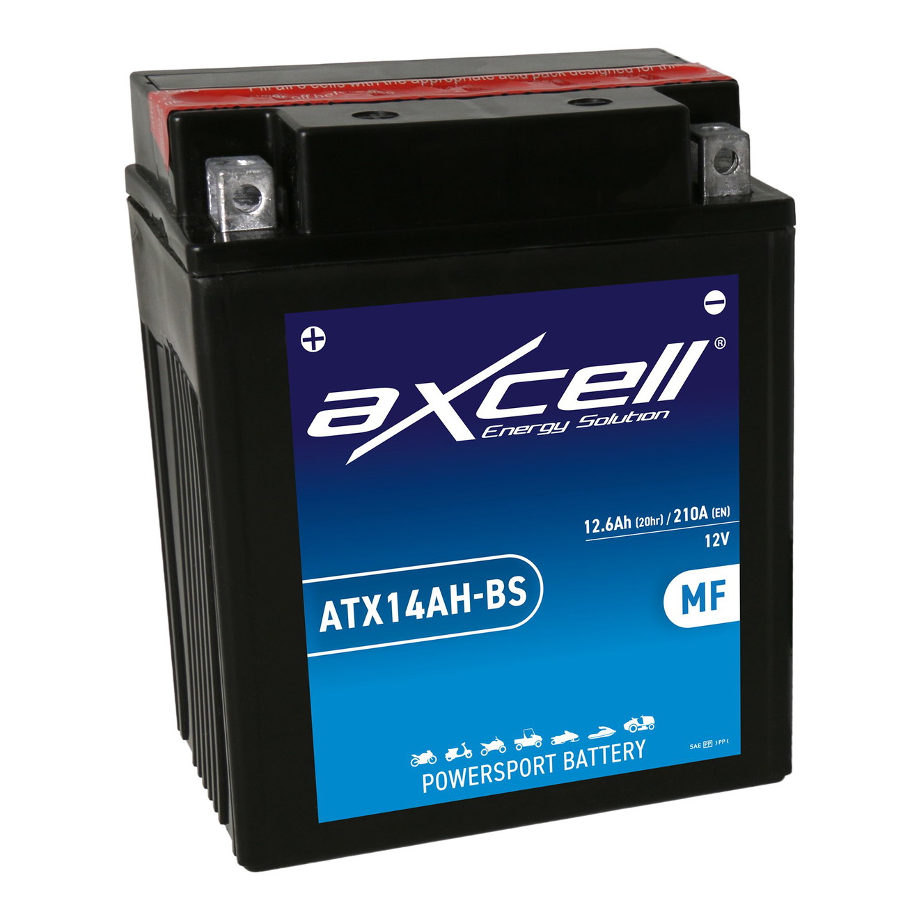 AXCELL Batterie 12V YTX14AH-BS Wartungsfrei