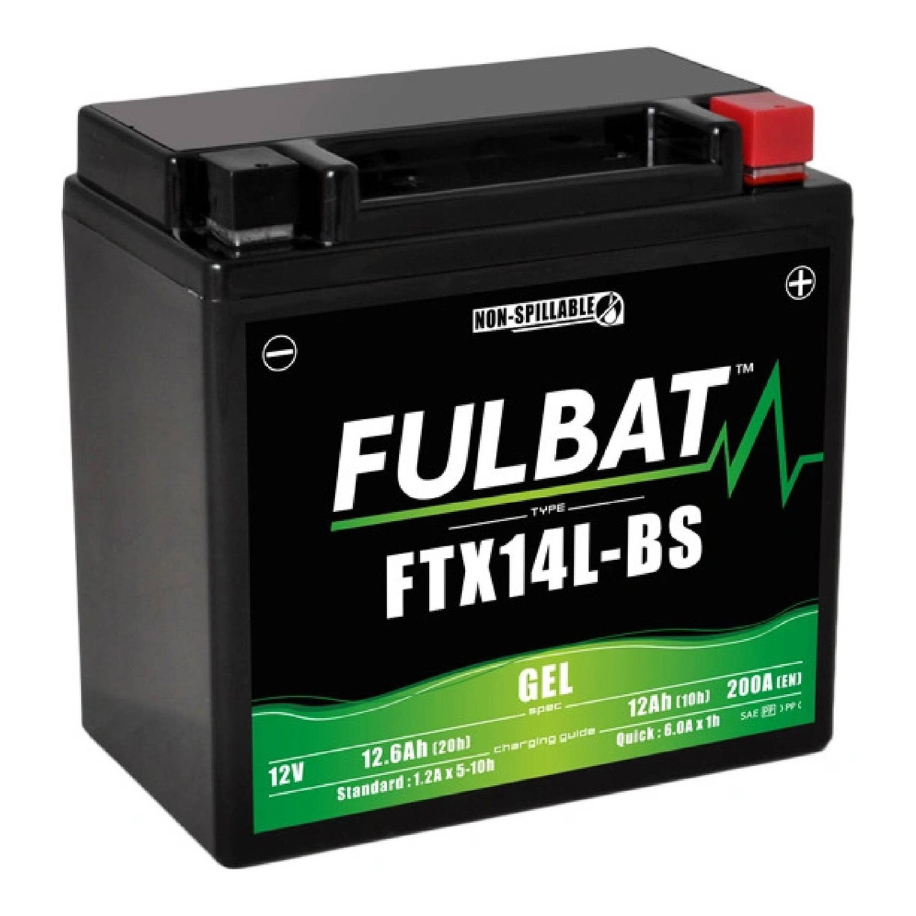 Fulbat Batterie 12V 10AH YTX14L-BS Gel