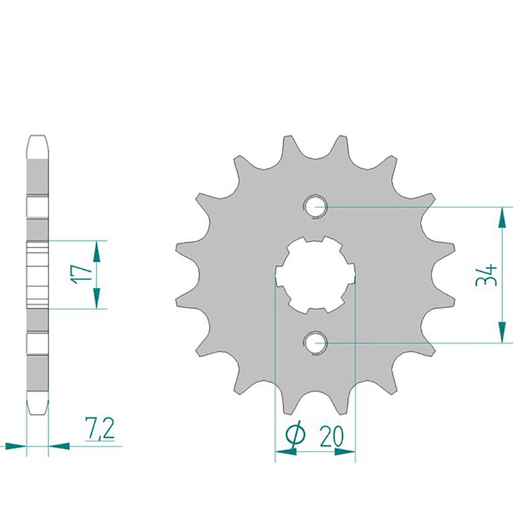 AFAM Ritzel #428 f. CBR125R 16 Zähne