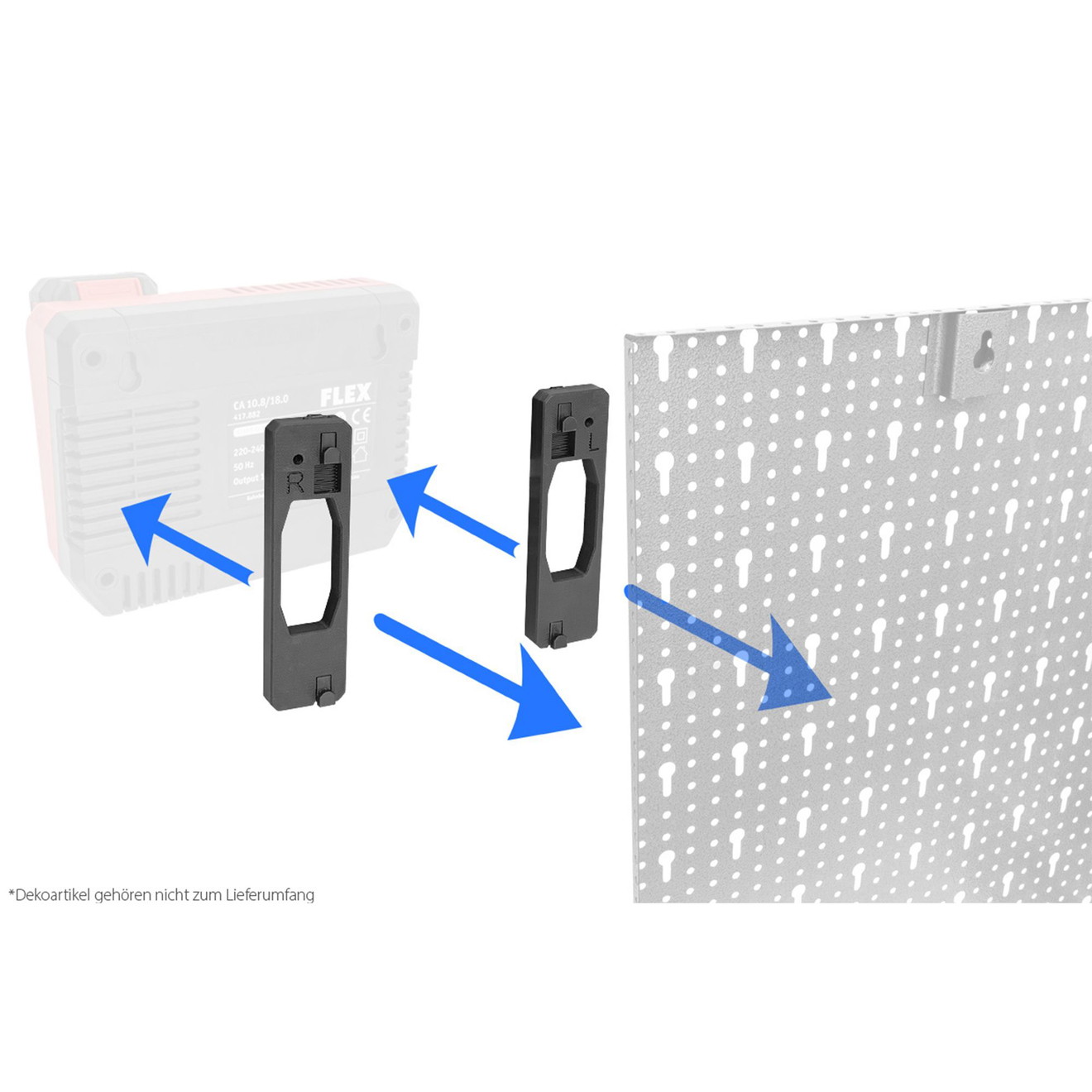 APS X-ORG Wandhouder voor Flex PXE 80 10.8V + 18V Acculader