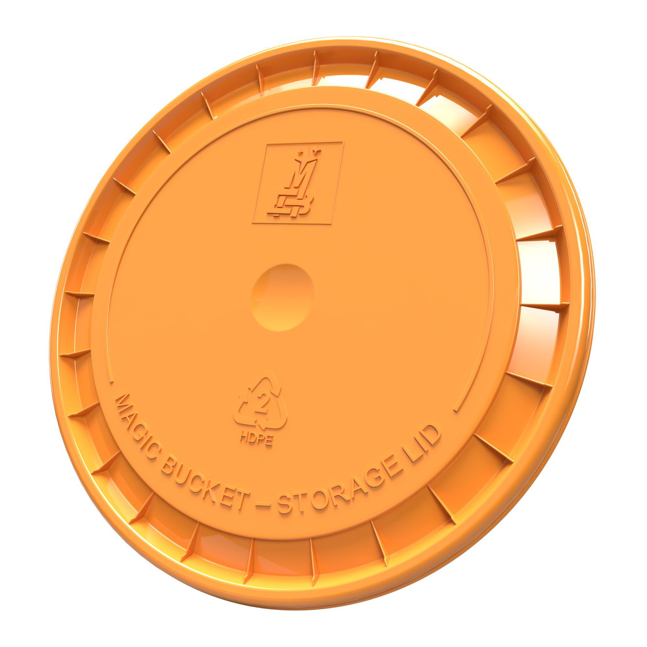 Magic Bucket Wascheimer Deckel Klickfunktion für Galloneneimer orange