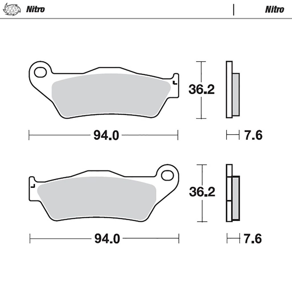 Moto-Master Bremsbelag Nitro ohne ABE