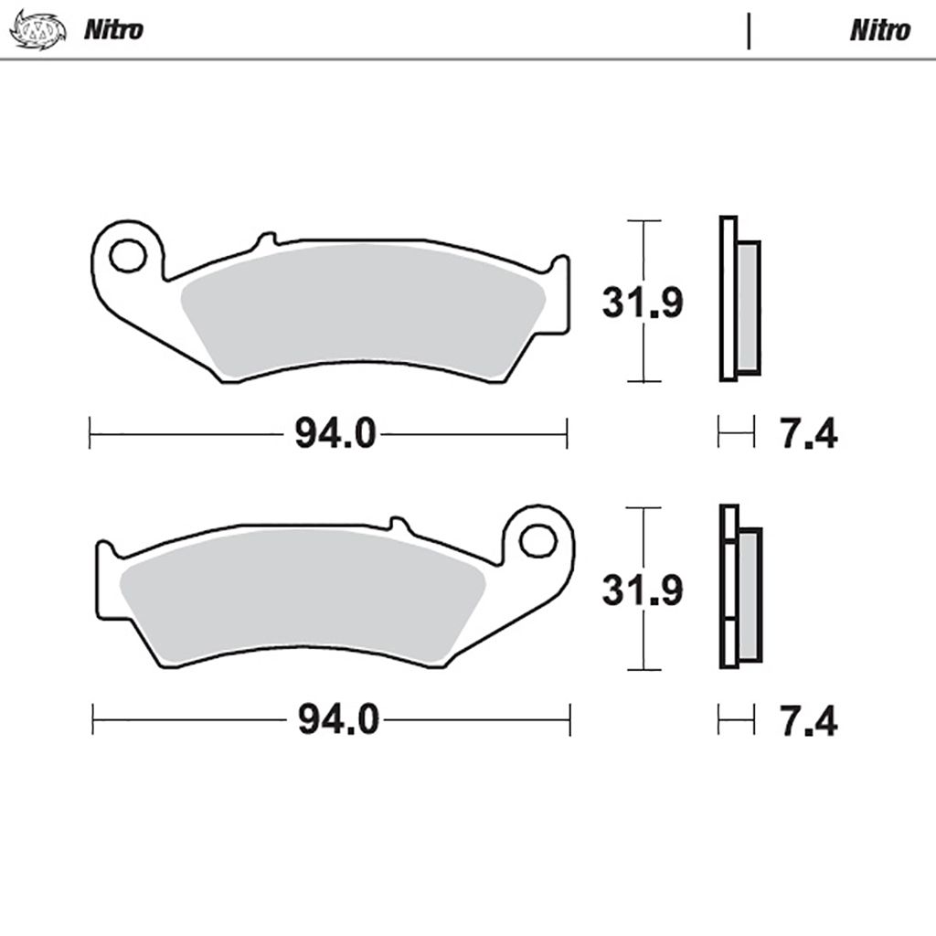 Moto-Master Bremsbelag Nitro ohne ABE