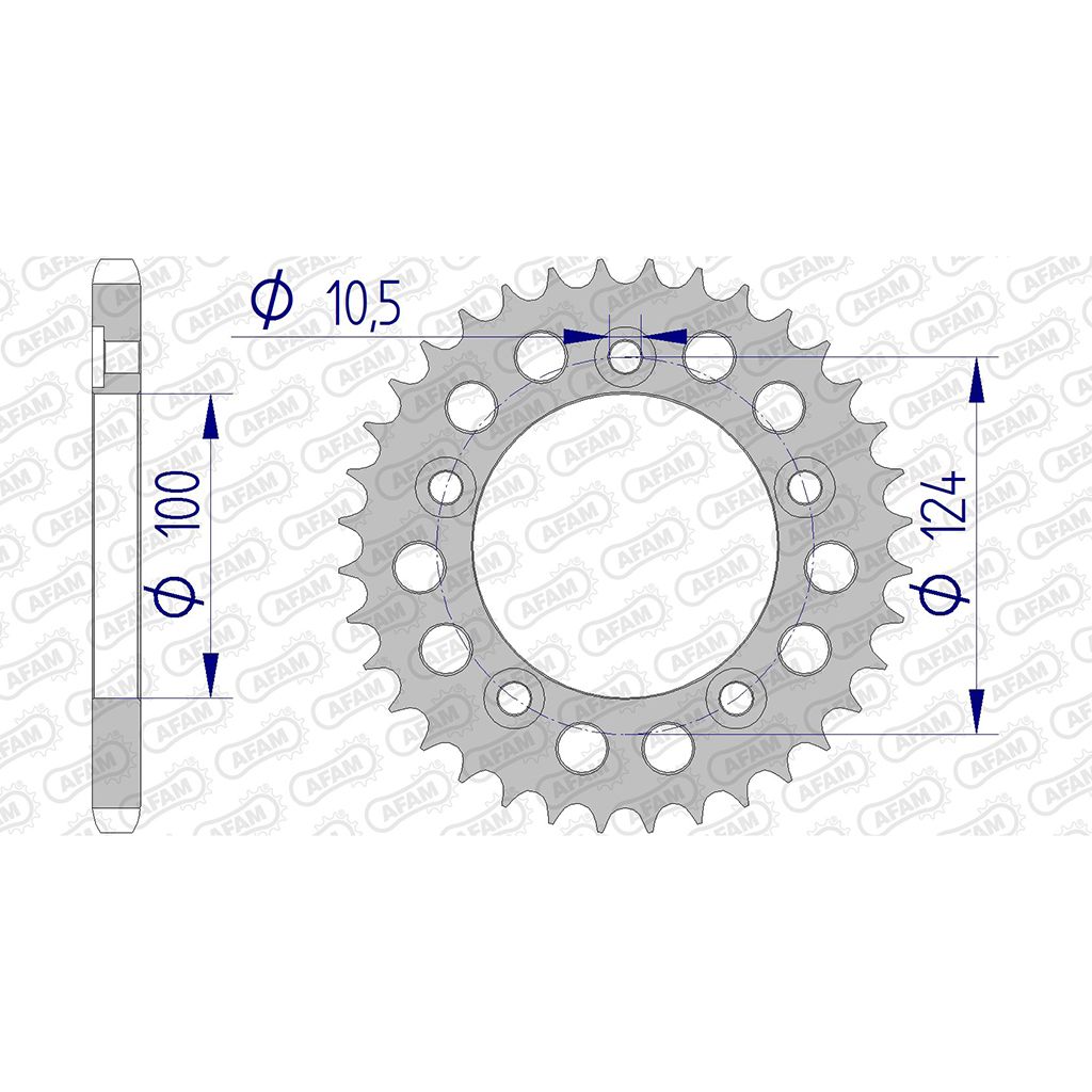 AFAM Kettenrad ALU #525 37 Zähne