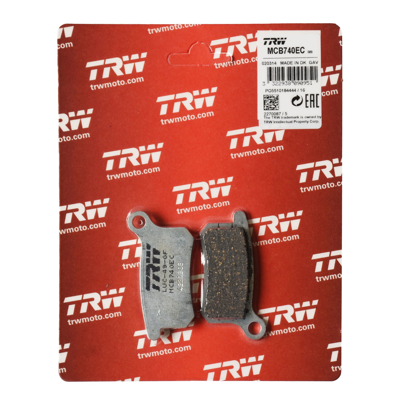 TRW Bremsbelag organisch MCB740EC